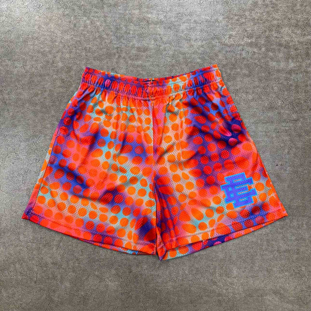 Eric Emanuel Mesh Shorts "DOTS" Orange New Size XL
