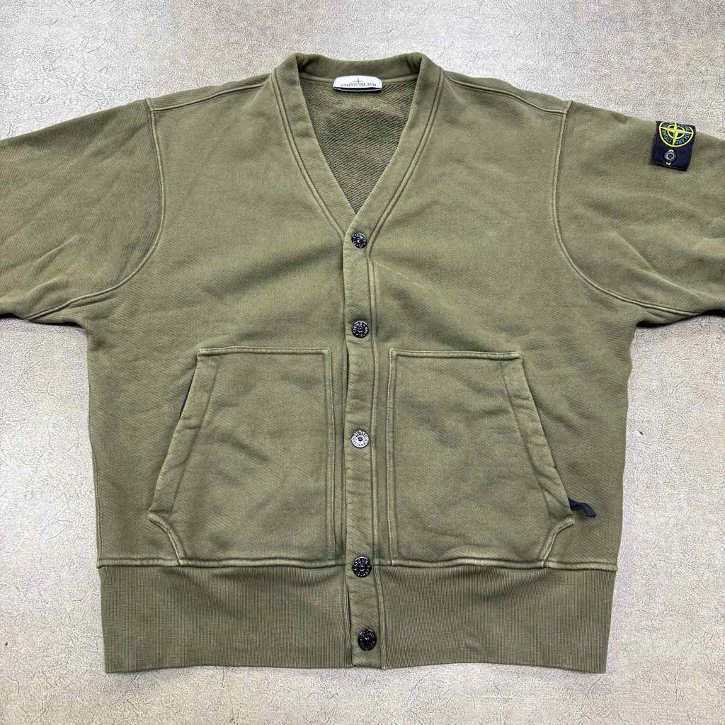 Stone Island Cardigan "PATCH" Olive Used Size L