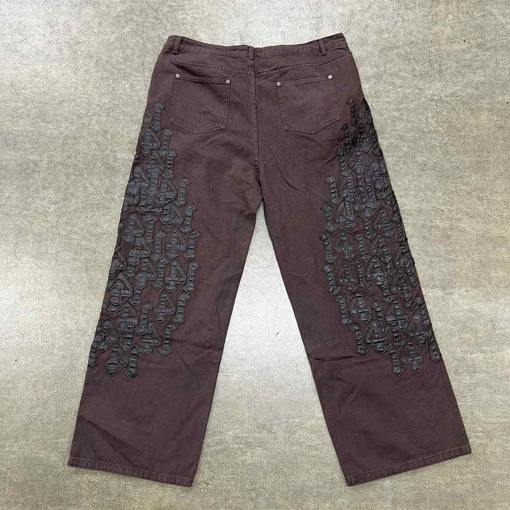 Vale Pant "PATCH" Coffee Brown New Size 36