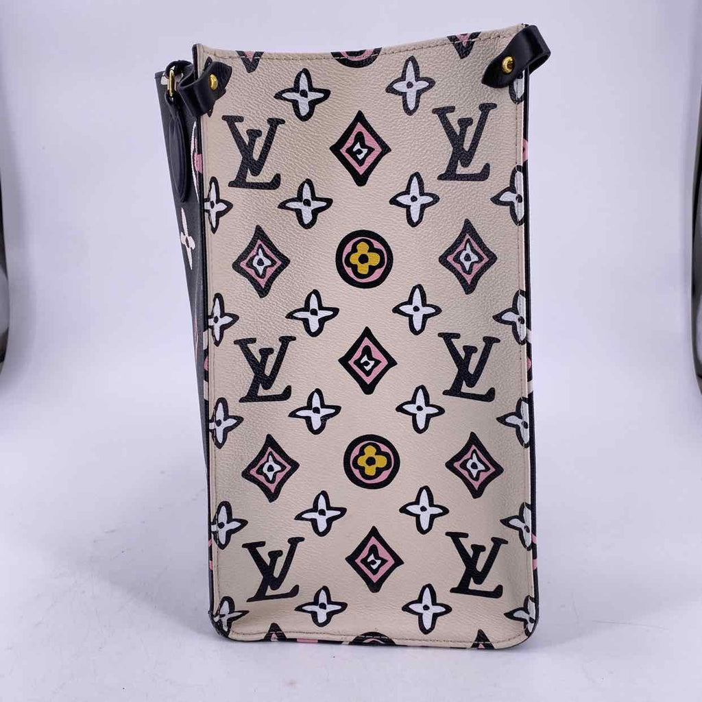 Louis Vuitton Handbag "ONTHEGO WILD AT HEART" Used Black Size GM