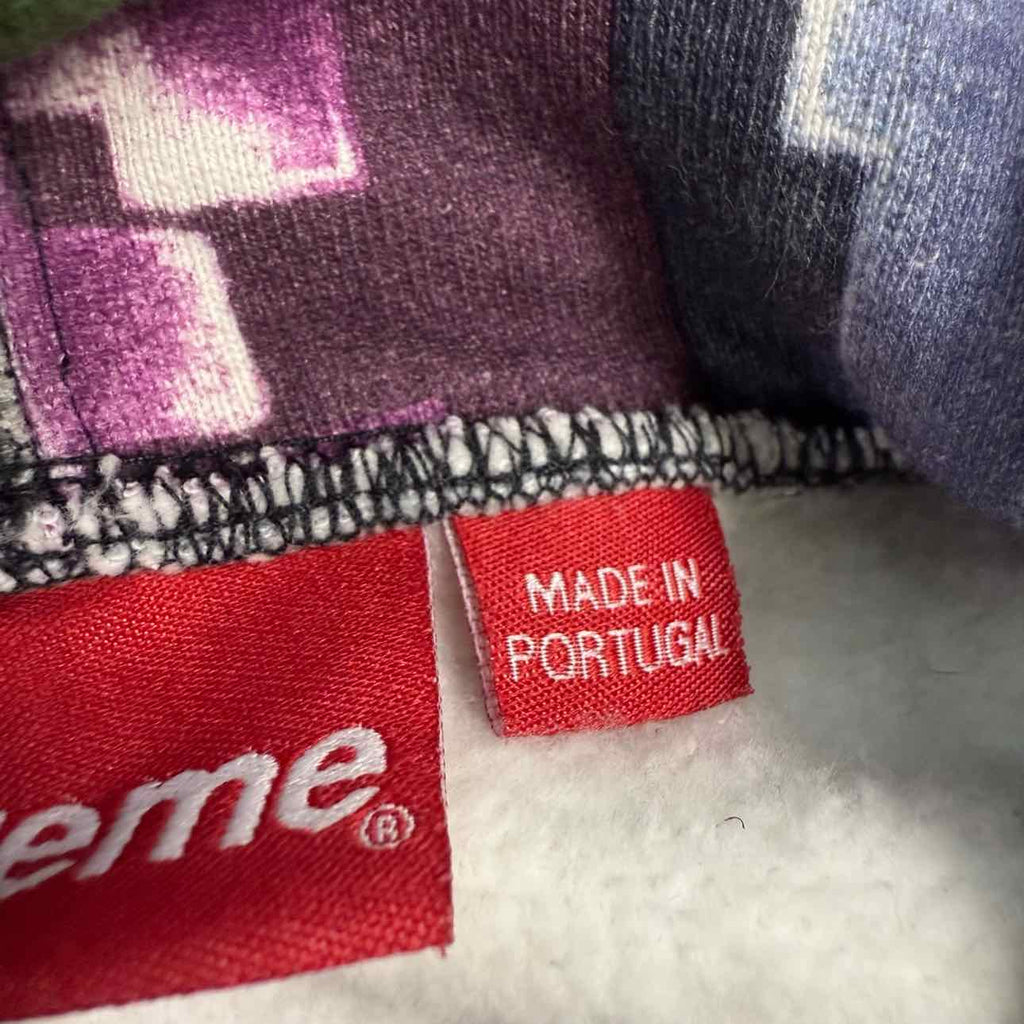 Supreme Hoodie "BLOCKS" Multi-Color Used Size L