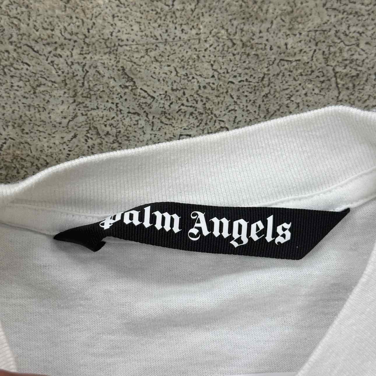 Palm Angels T-Shirt &quot;RACING STARS&quot; Wheat Used Size M