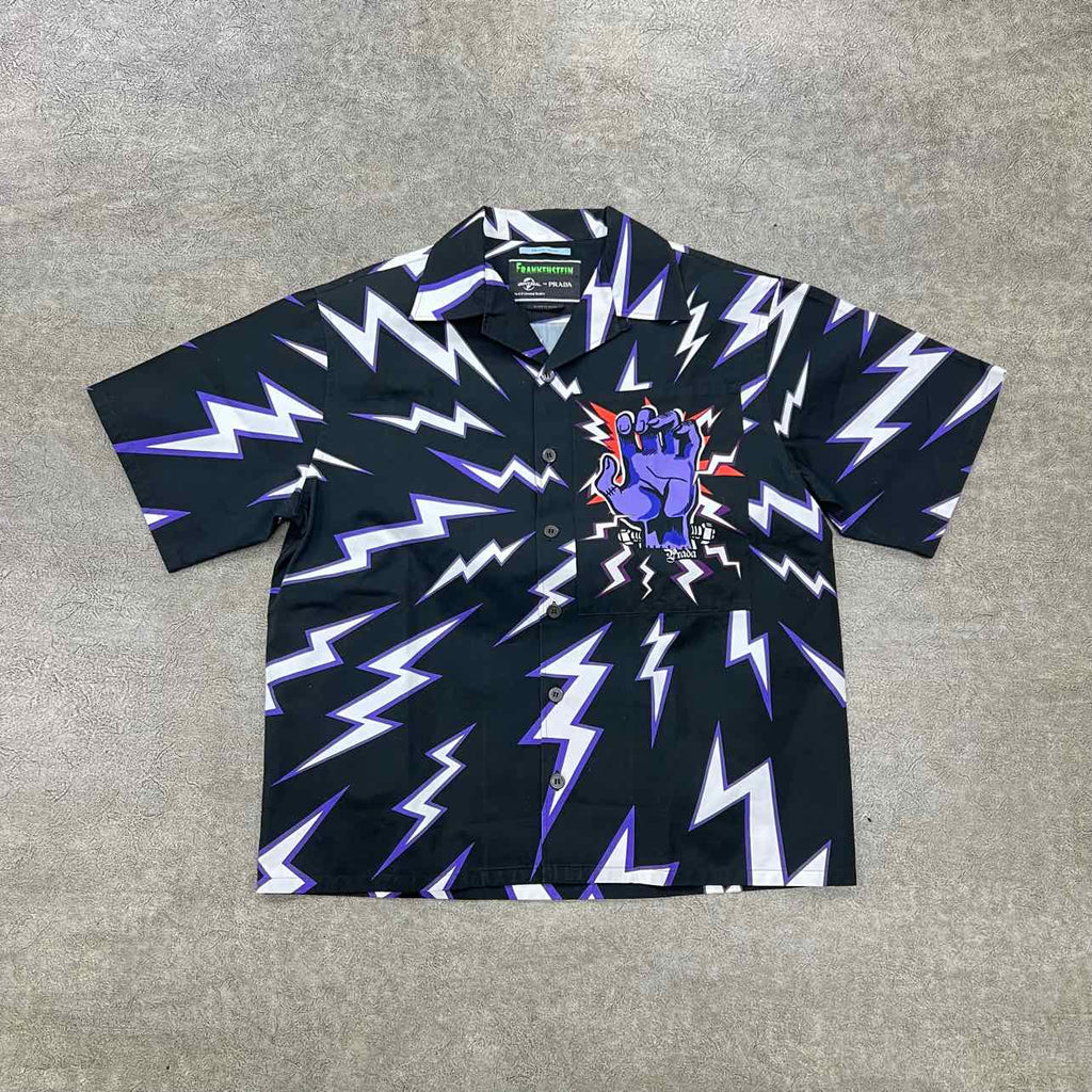 Prada Button Up "FRANKENSTEIN" Purple Used Size M