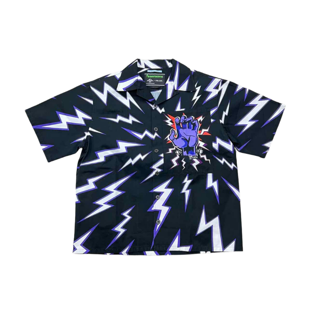 Prada Button Up "FRANKENSTEIN" Purple Used Size M