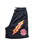 Eric Emanuel Mesh Shorts "LIGHTNING BLACK" Red New Size L