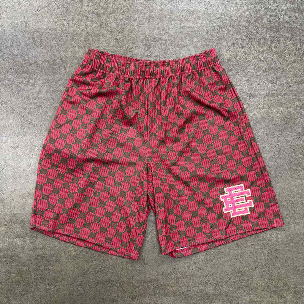 Eric Emanuel Mesh Shorts "EE MONO BAGGY" Green Red New Size XL