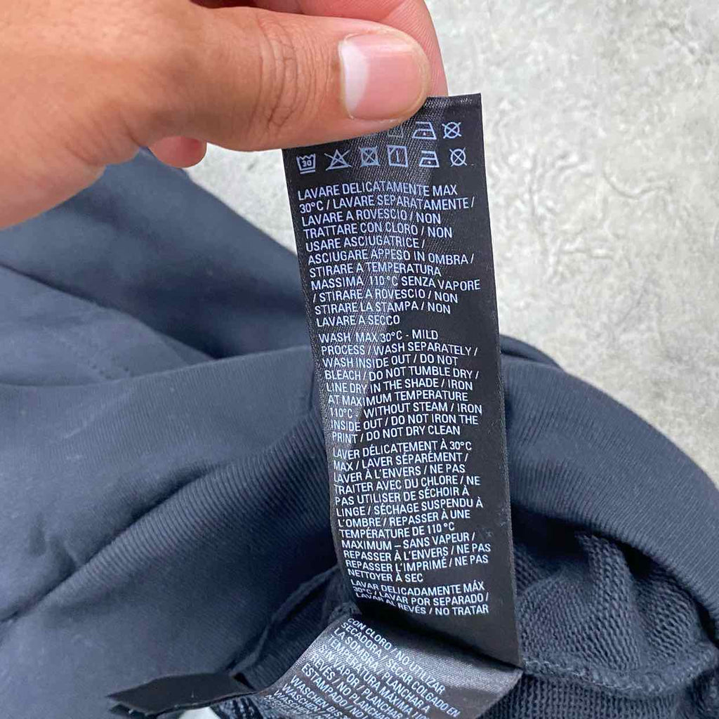 Balenciaga Hoodie "CARE LABEL" Black New Size XS