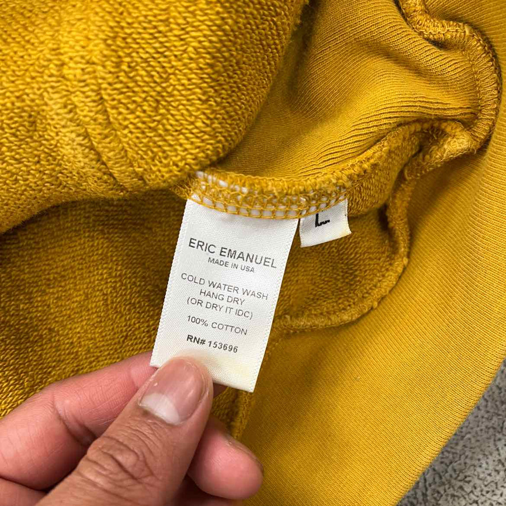 Eric Emanuel Hoodie "PURPLE LOGO" Used Yellow Size L