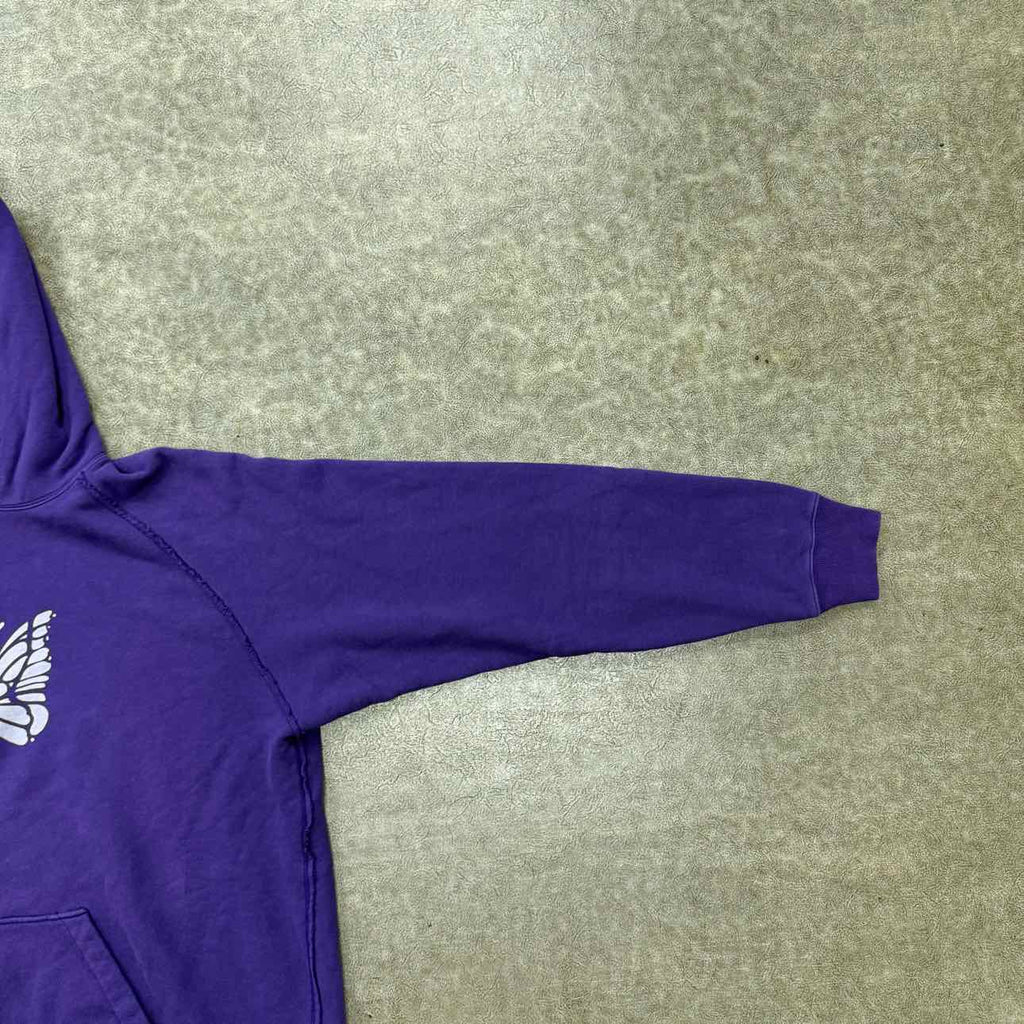 Needles Hoodie "BUTTERFLY" Purple Used Size L