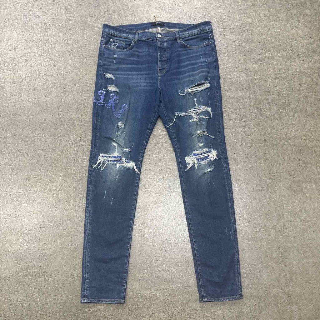 Amiri Jeans "OLD ENGLISH" Blue Used Size 40