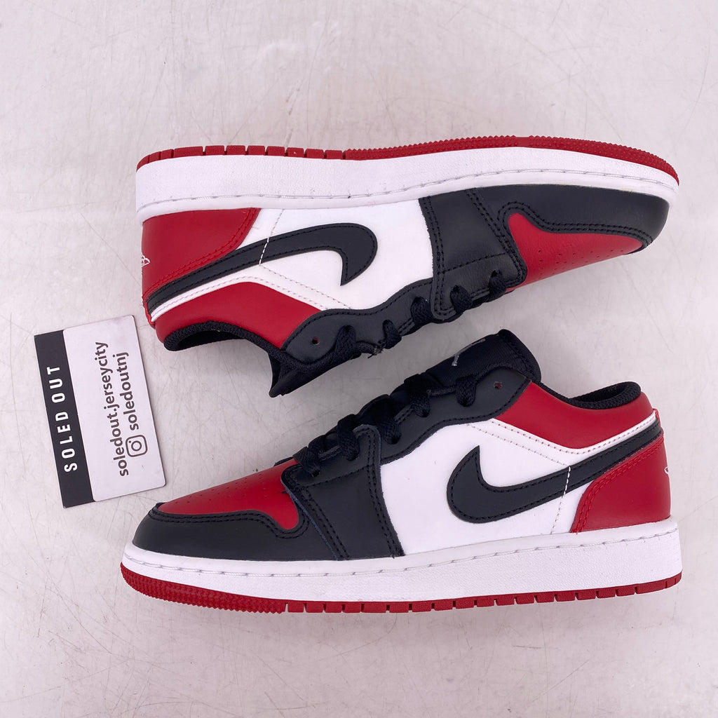 Air Jordan (GS) 1 Low "Bred Toe" 2021 New Size 4Y