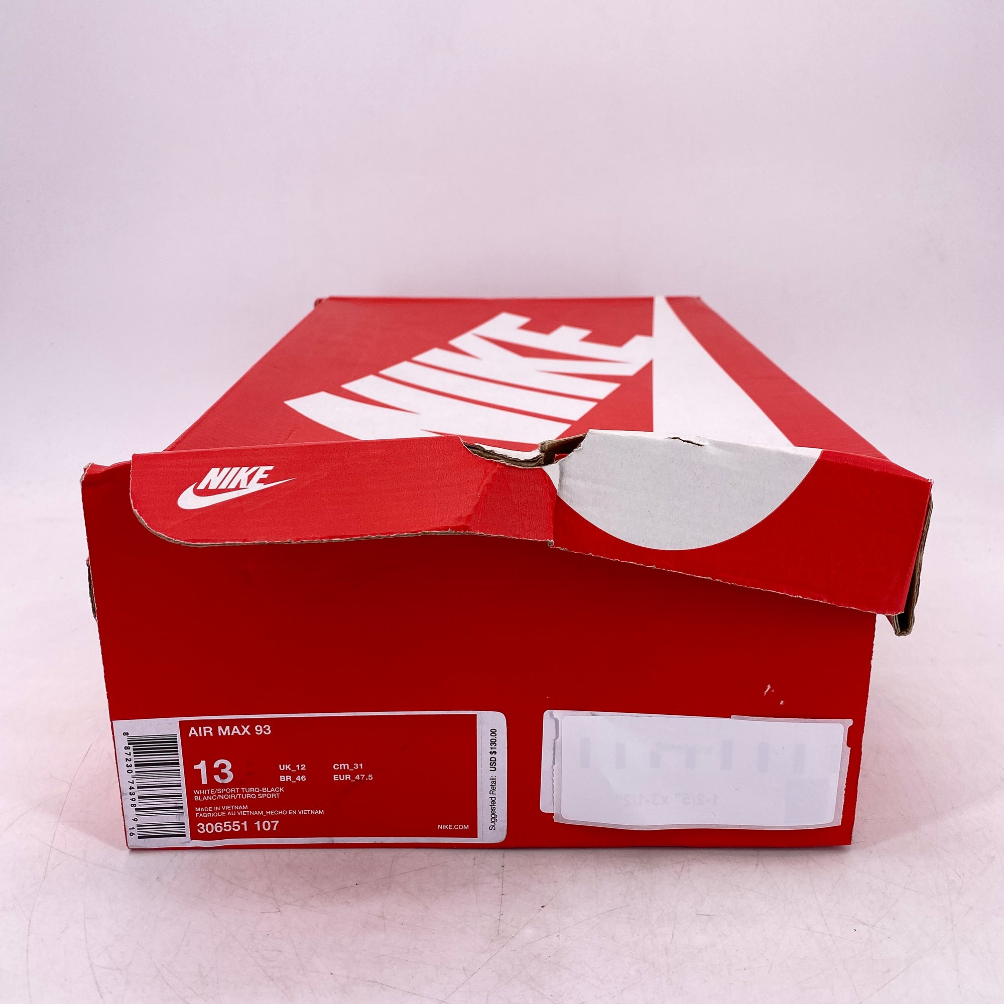 Nike Air max 93 &quot;Menthol&quot; 2018 Used Size 13