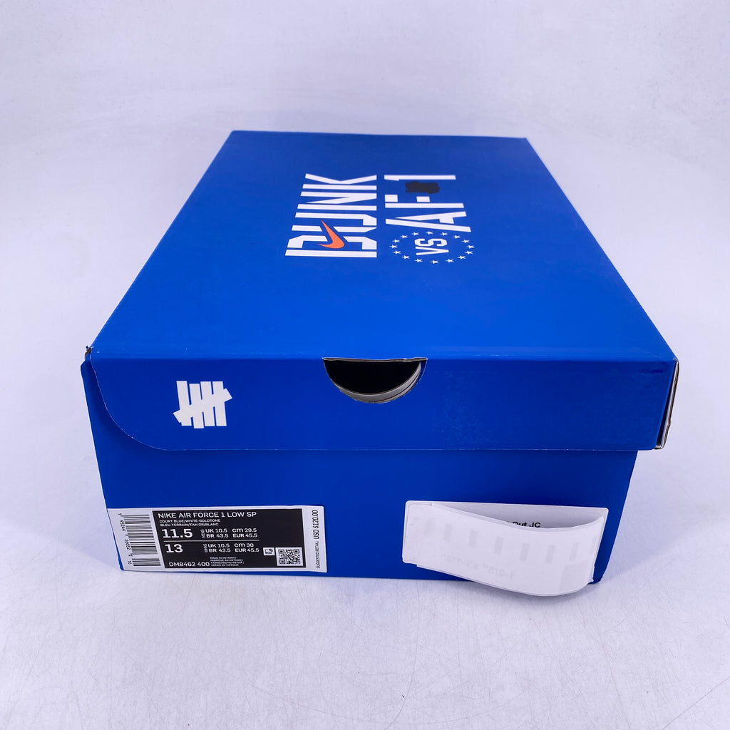 Nike Air Force 1 Low "Undefeated 5 On It Blue Yellow" 2021 New Size 11.5