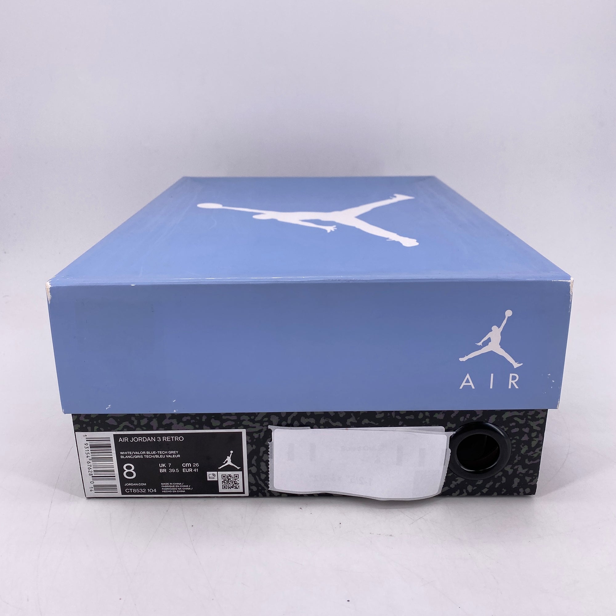 Air Jordan 3 Retro &quot;Unc&quot; 2020 Used Size 8