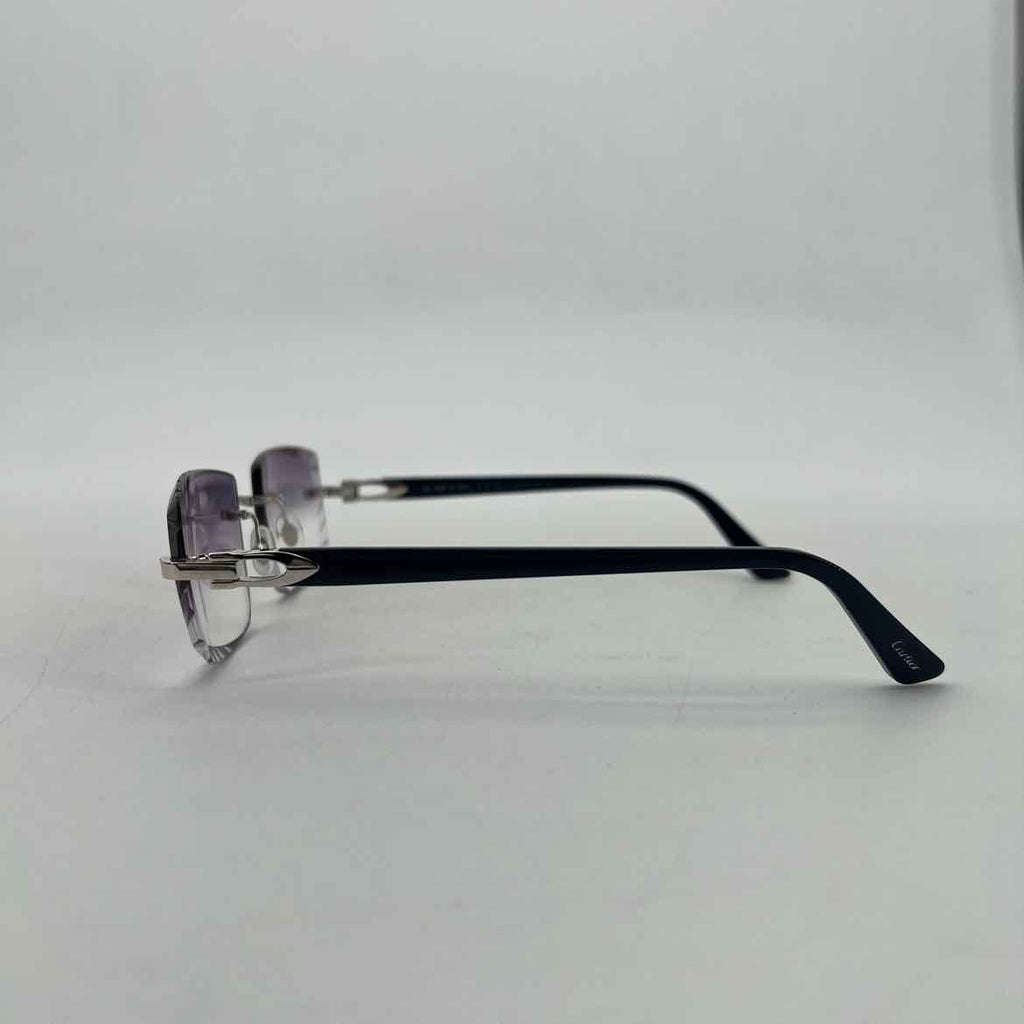 Cartier Sunglasses "BIG C DIAMOND CUT" New Blue Size 56