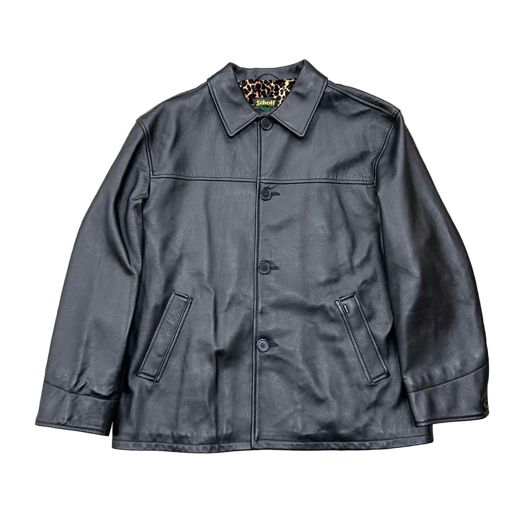 Supreme Leather Jacket "SCHOTT" Black New Size XL
