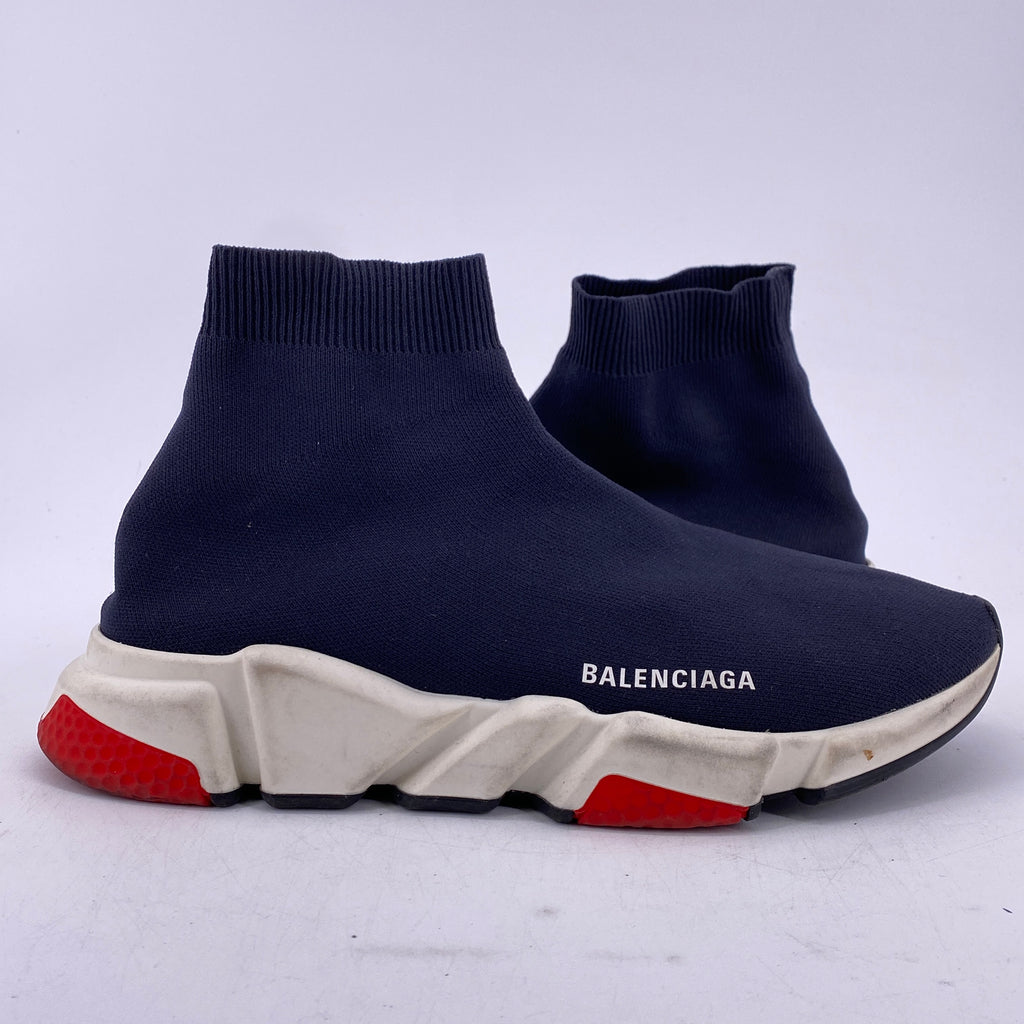 Balenciaga Speed Trainer "Steel Grey Red"  Used Size 10