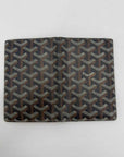 Goyard Passport Cover "GRENELLE" Used Navy Size OS