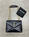 YSL Handbag "LOULOU SMALL" New Black Size Small