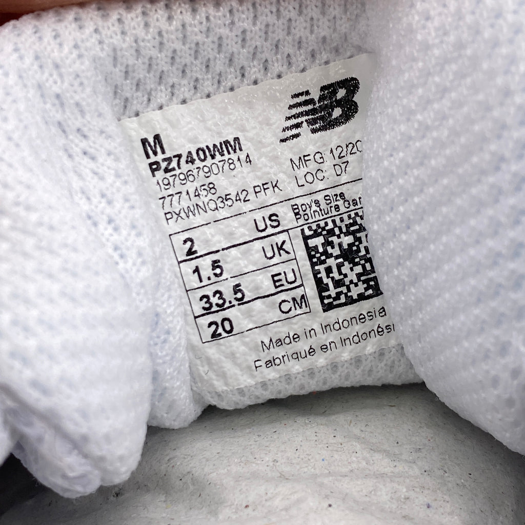 New Balance (PS) 740 "White Silver" 2024 New Size 2Y