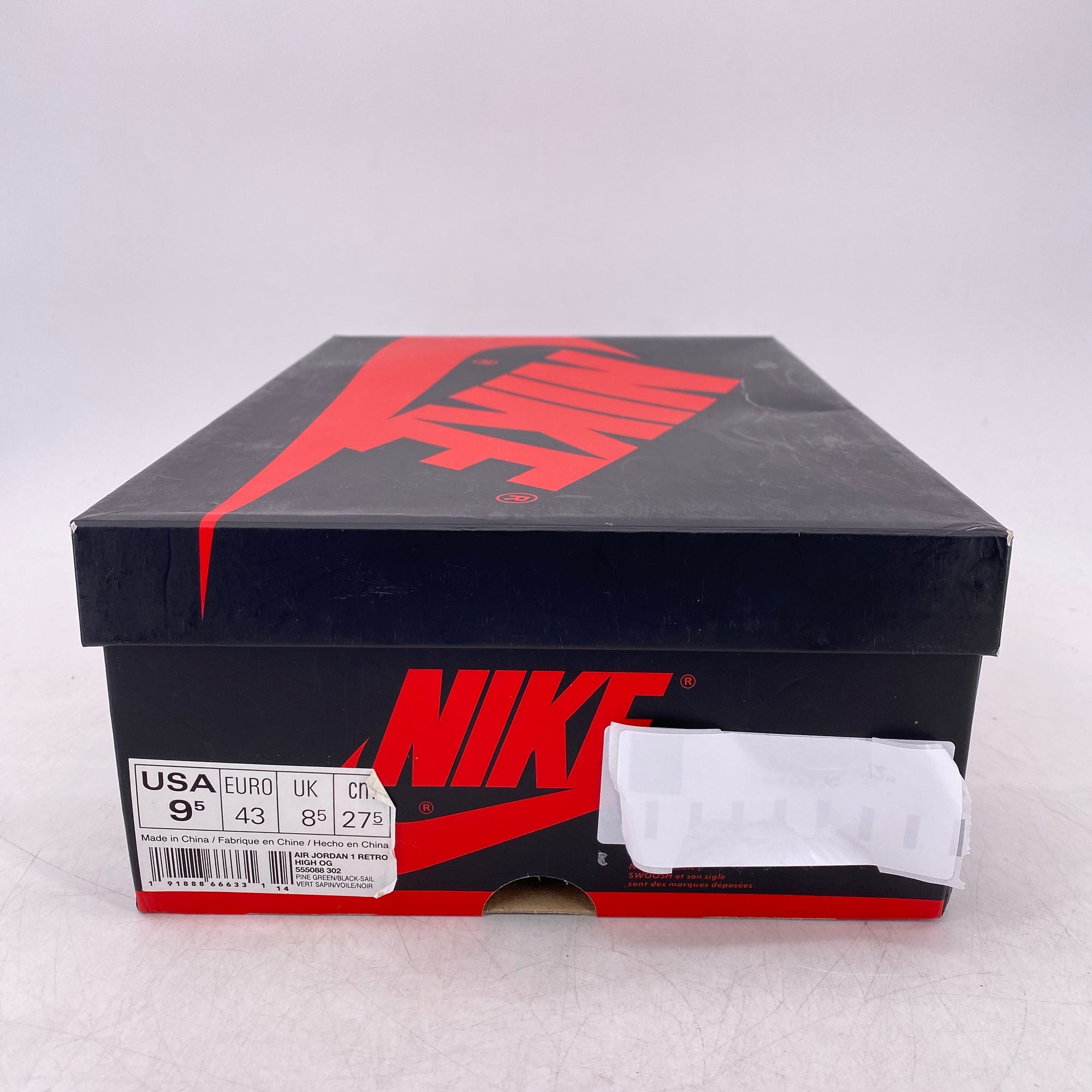 Air Jordan 1 Retro High OG &quot;Pine Green&quot; 2018 Used Size 9.5