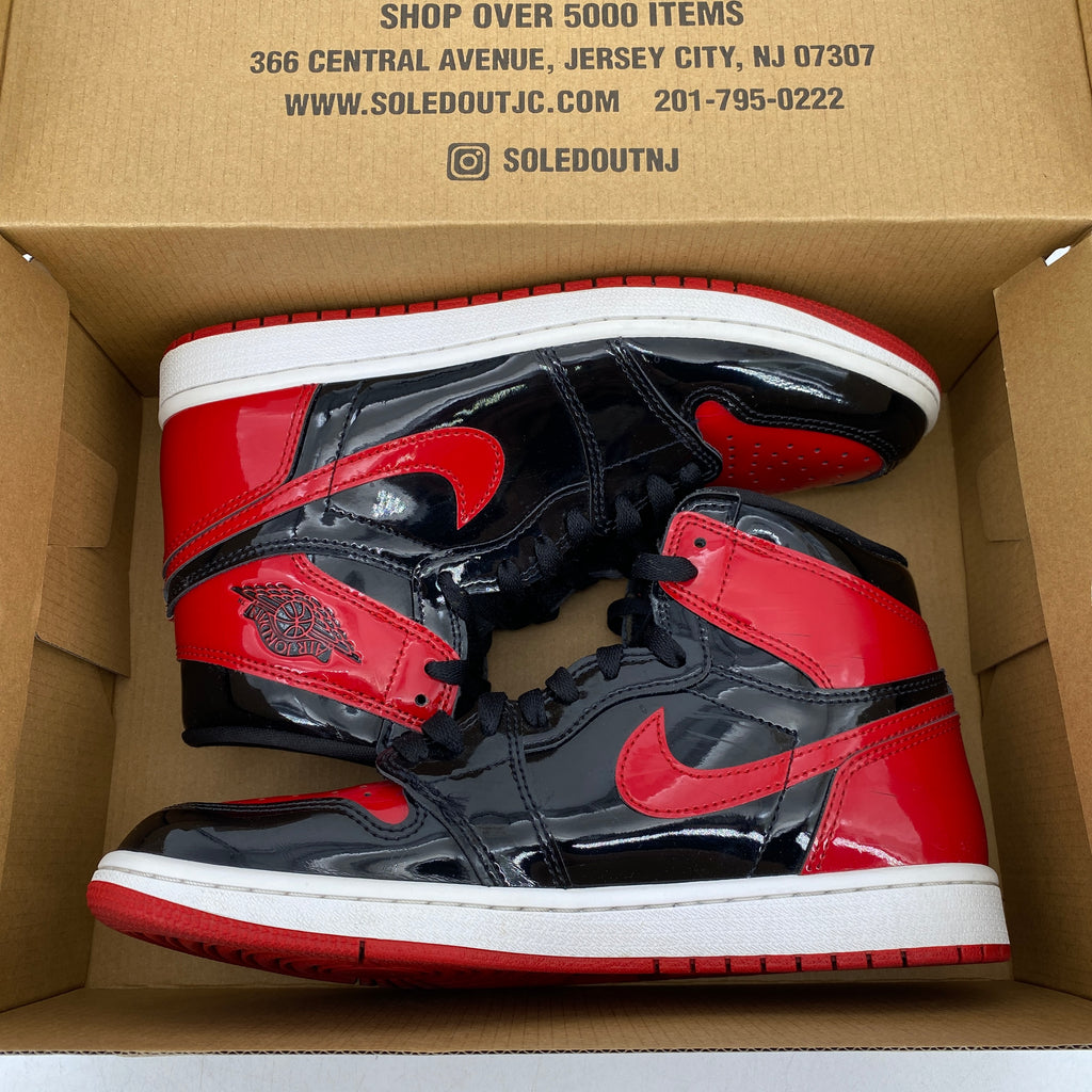 Air Jordan 1 Retro High OG "Patent Bred" 2021 Used Size 8