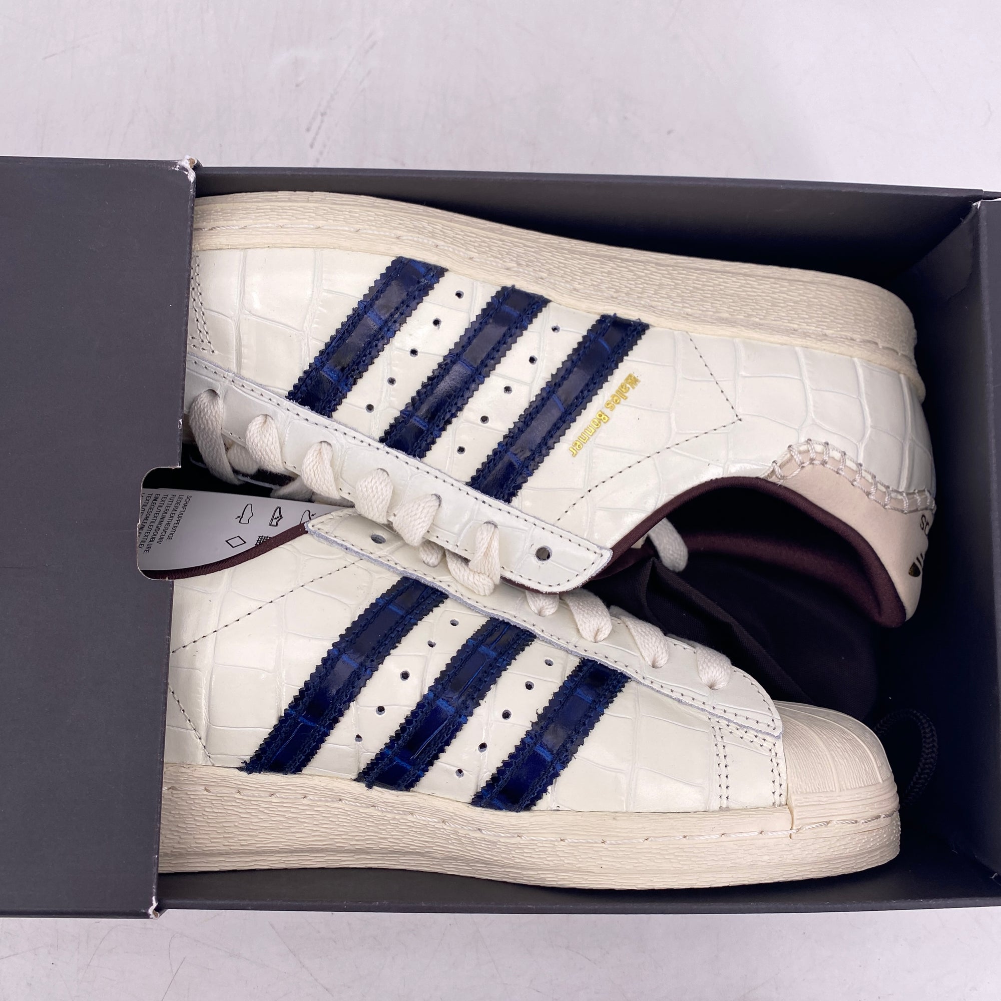 Adidas Superstar &quot;Wales Bonner White Croc&quot; 2024 New Size 9.5