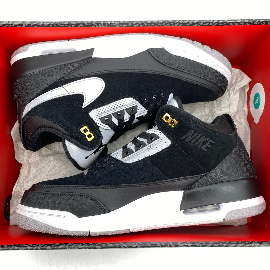 Air Jordan 3 Retro "Tinker Black Cement Gold" 2019 Used Size 11