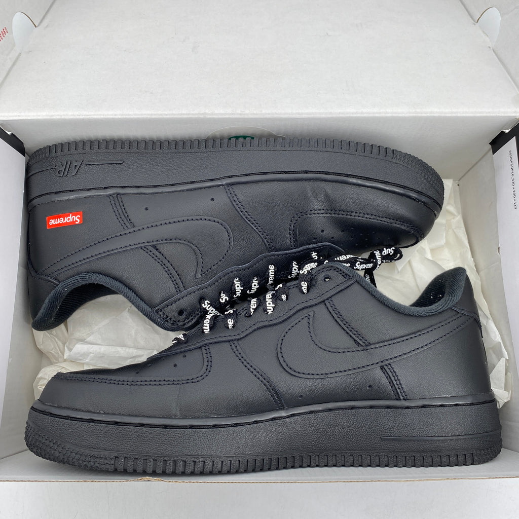 Nike Air Force 1 Low "Supreme Black" 2020 Used Size 8.5