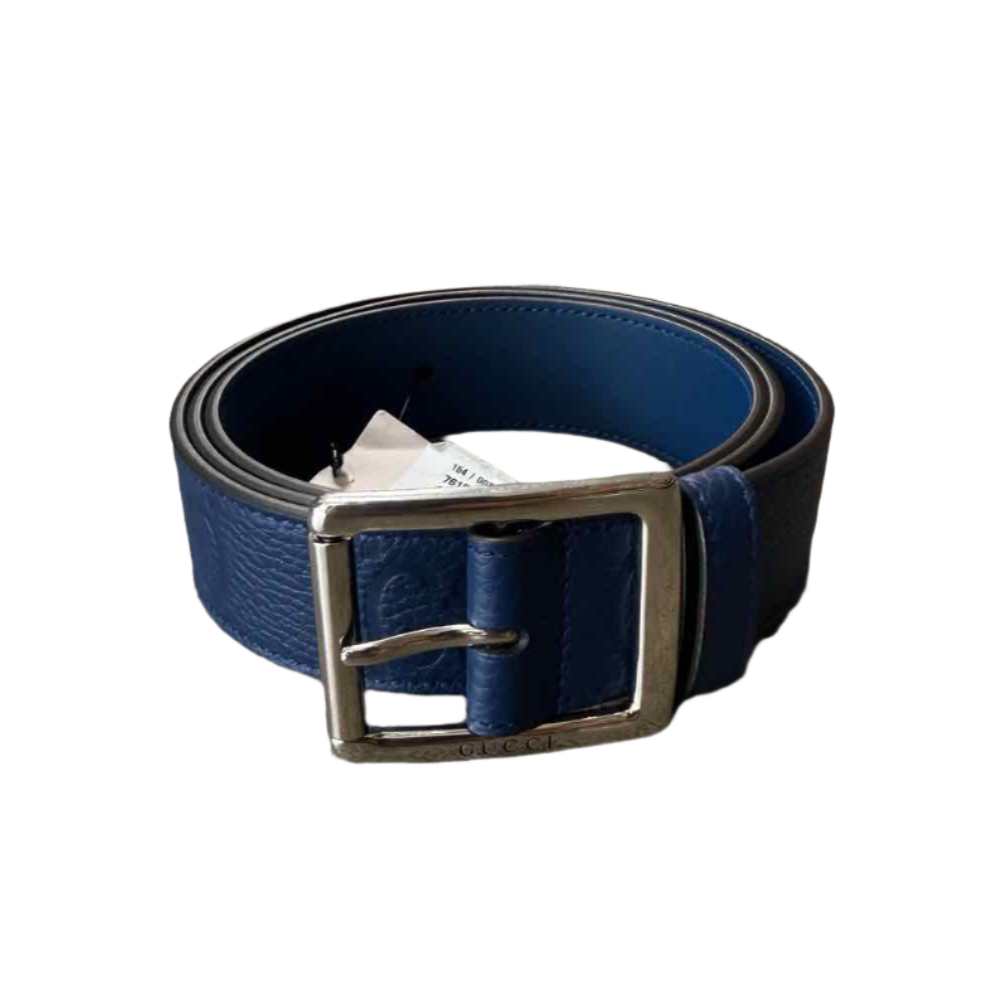 Gucci Belt "GG MONOGRAM" New Navy Size 40