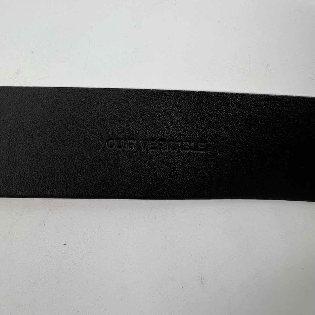 Chanel Belt "INTERLOCKING CC" Used White Size 38W