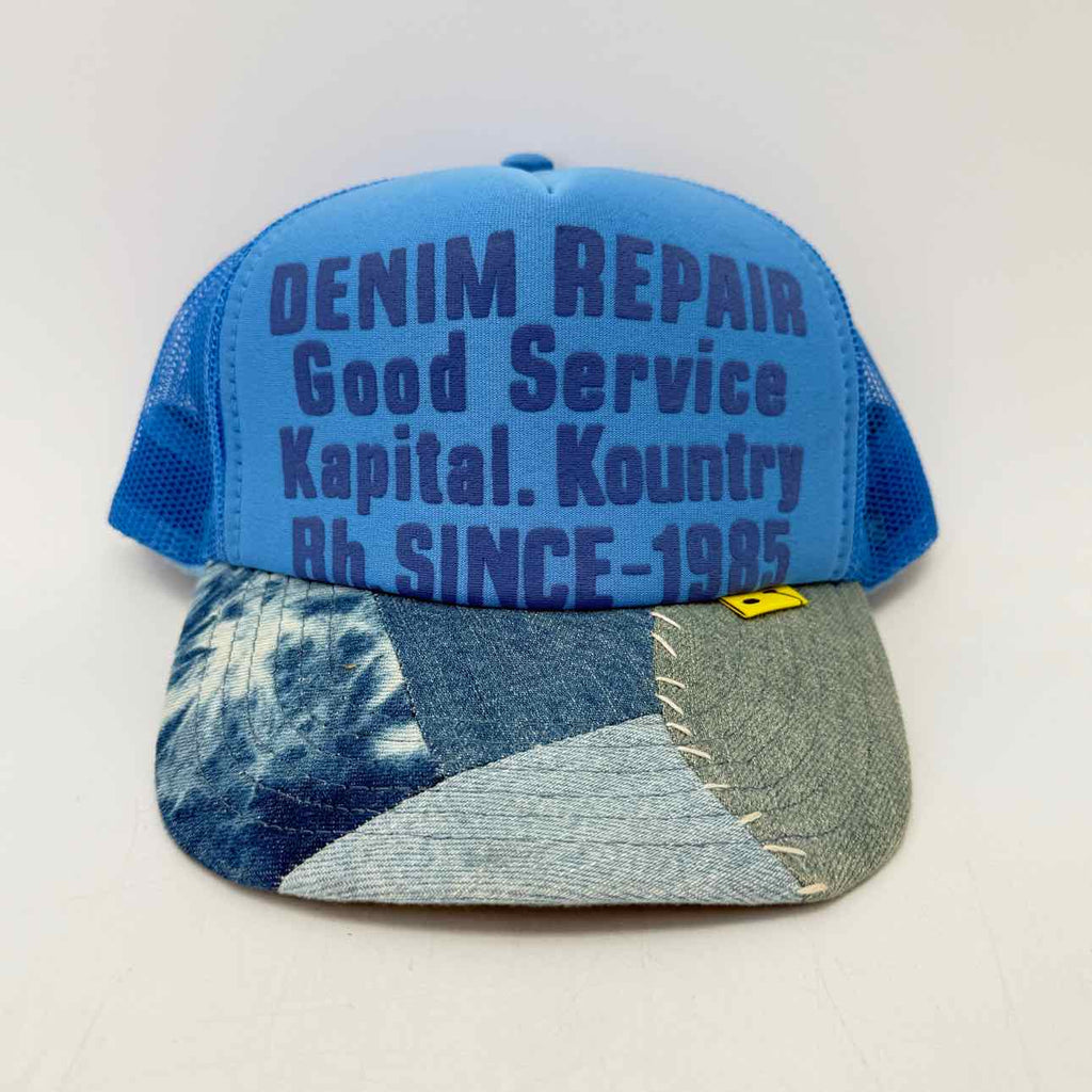 Kapital Trucker Hat "DENIM" Used Blue Size OS
