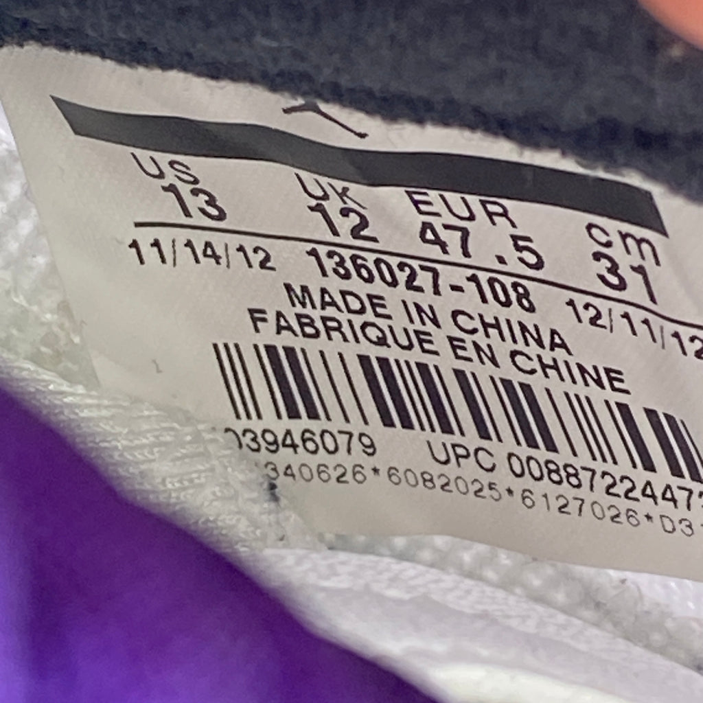 Air Jordan 5 Retro "Grape" 2013 Used Size 13