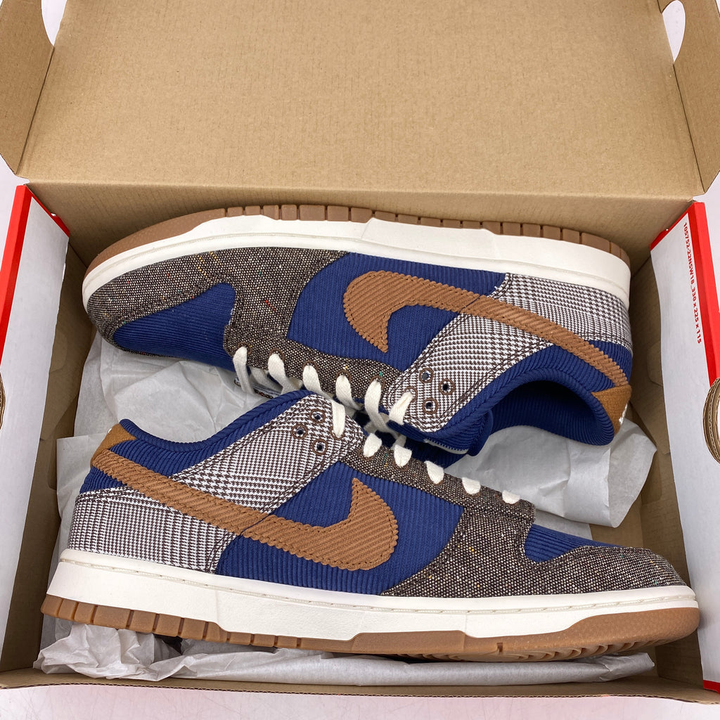 Nike Dunk Low "Tweed Midnight Navy Corduroy" 2023 New Size 11