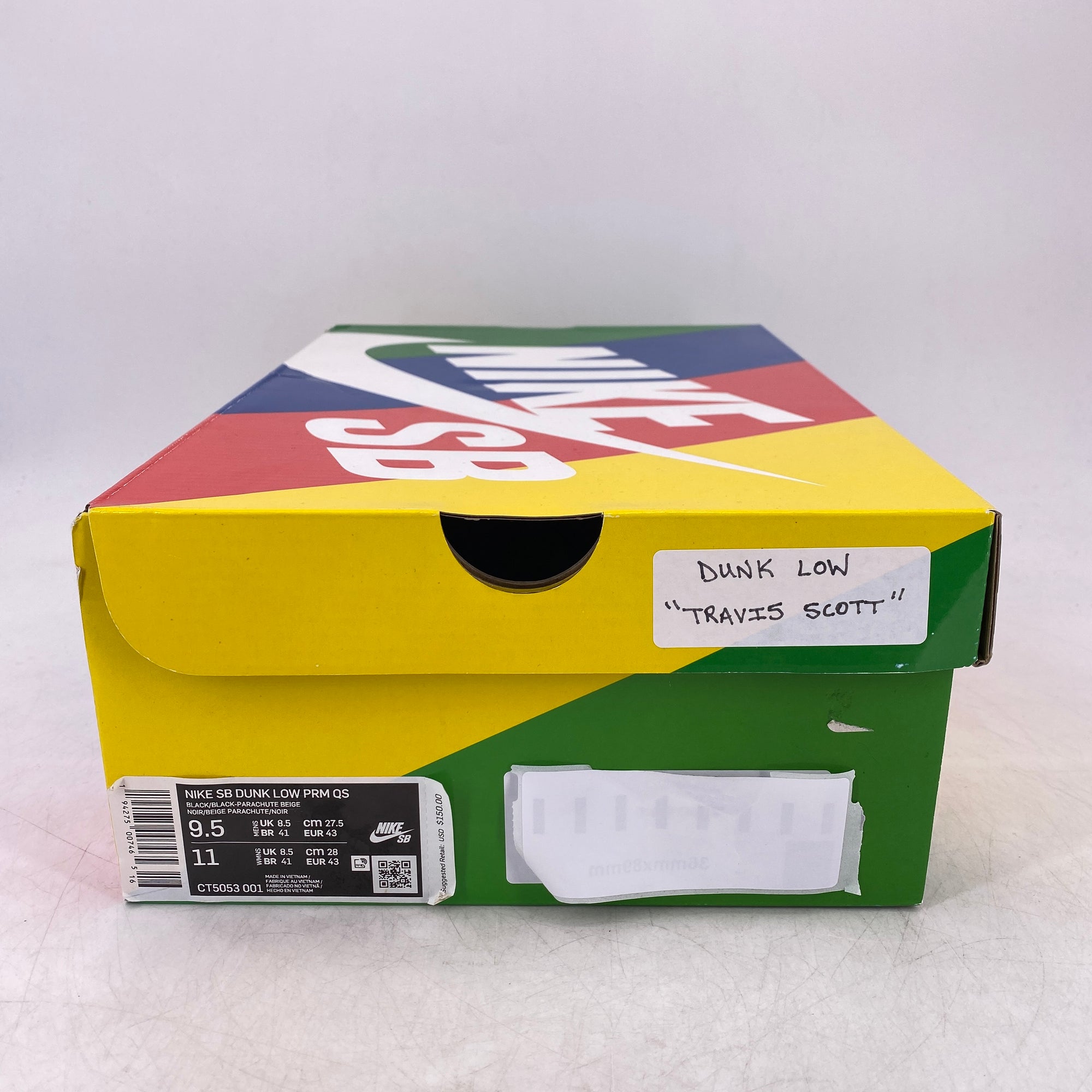 Nike SB Dunk Low &quot;Travis Scott&quot; 2020 New Size 9.5
