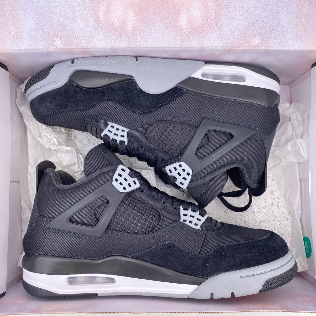 Air Jordan 4 Retro "Black Canvas" 2022 New Size 8
