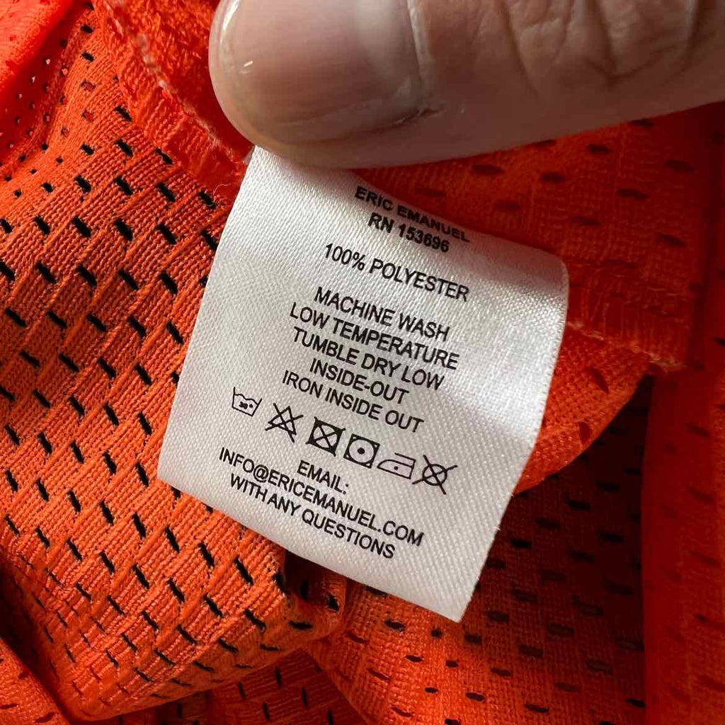 Eric Emanuel Jersey "LIGHTNING" Orange Used Size XL