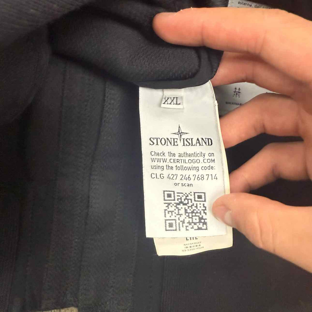 Stone Island Jacket "PATCH LOGO" Black Used Size 2XL