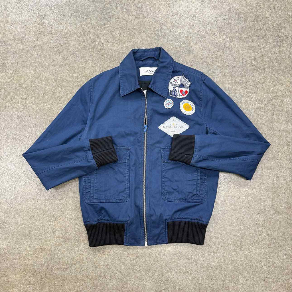 Lanvin Work Jacket "PATCHWORK" Navy Used Size 48