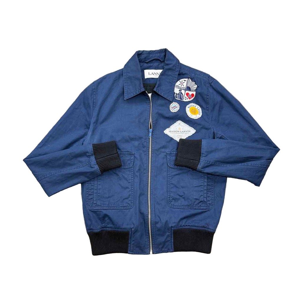 Lanvin Work Jacket "PATCHWORK" Navy Used Size 48