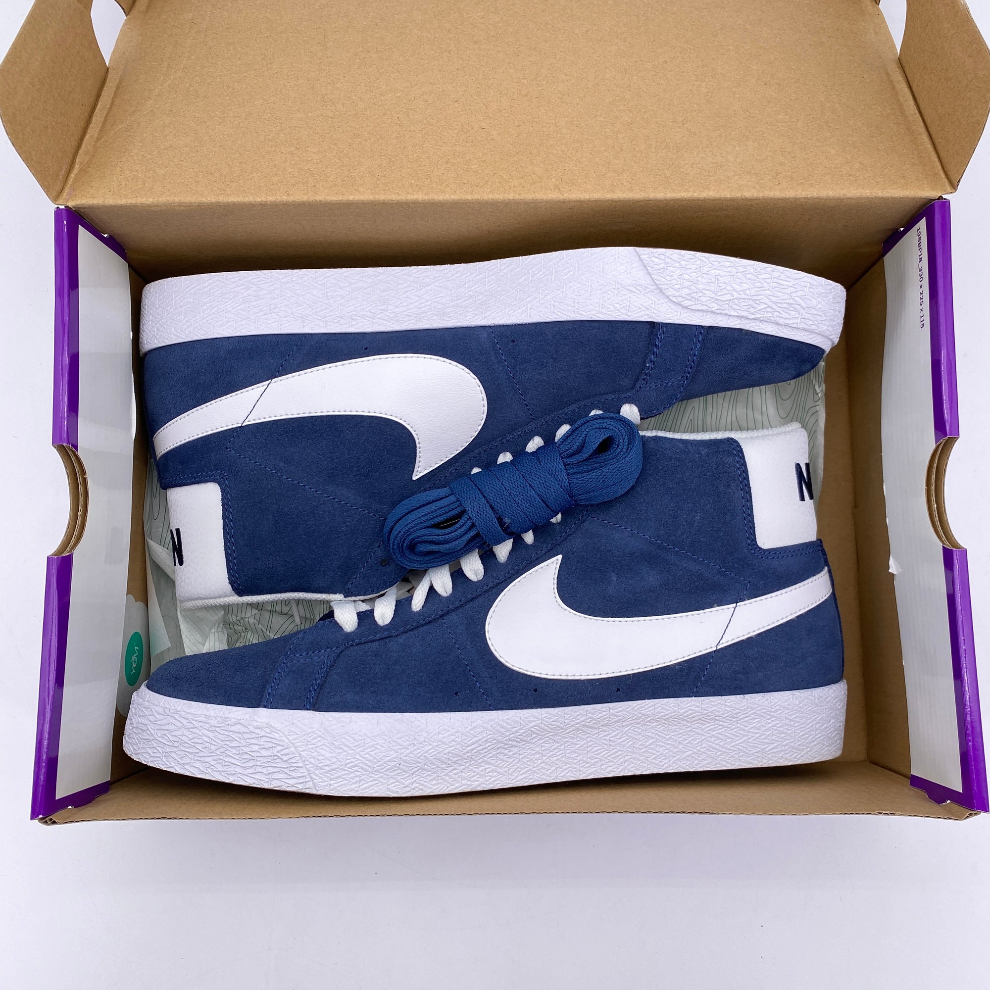 Nike SB Zoom Blazer Mid &quot;Navy White&quot; 2021 Used Size 10.5