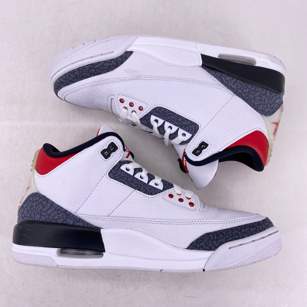 Air Jordan 3 Retro "Fire Red Denim" 2020 Used Size 9