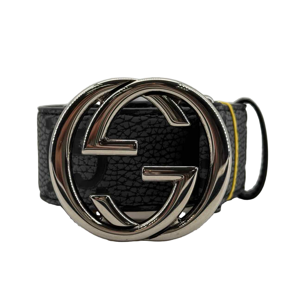 Gucci Belt "JUMBO GG" New Black Size 85