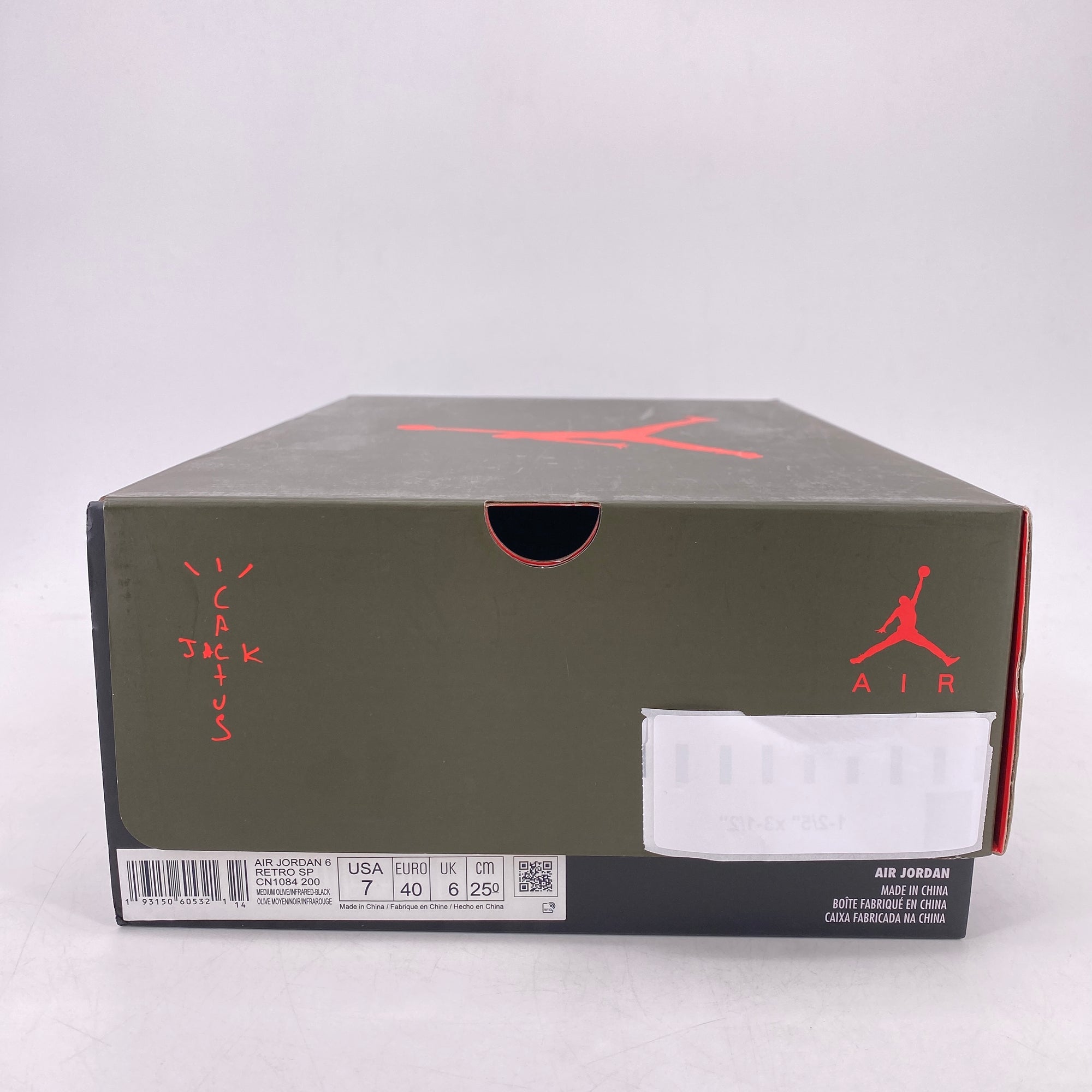 Air Jordan 6 Retro &quot;Travis Scott&quot; 2019 New Size 7