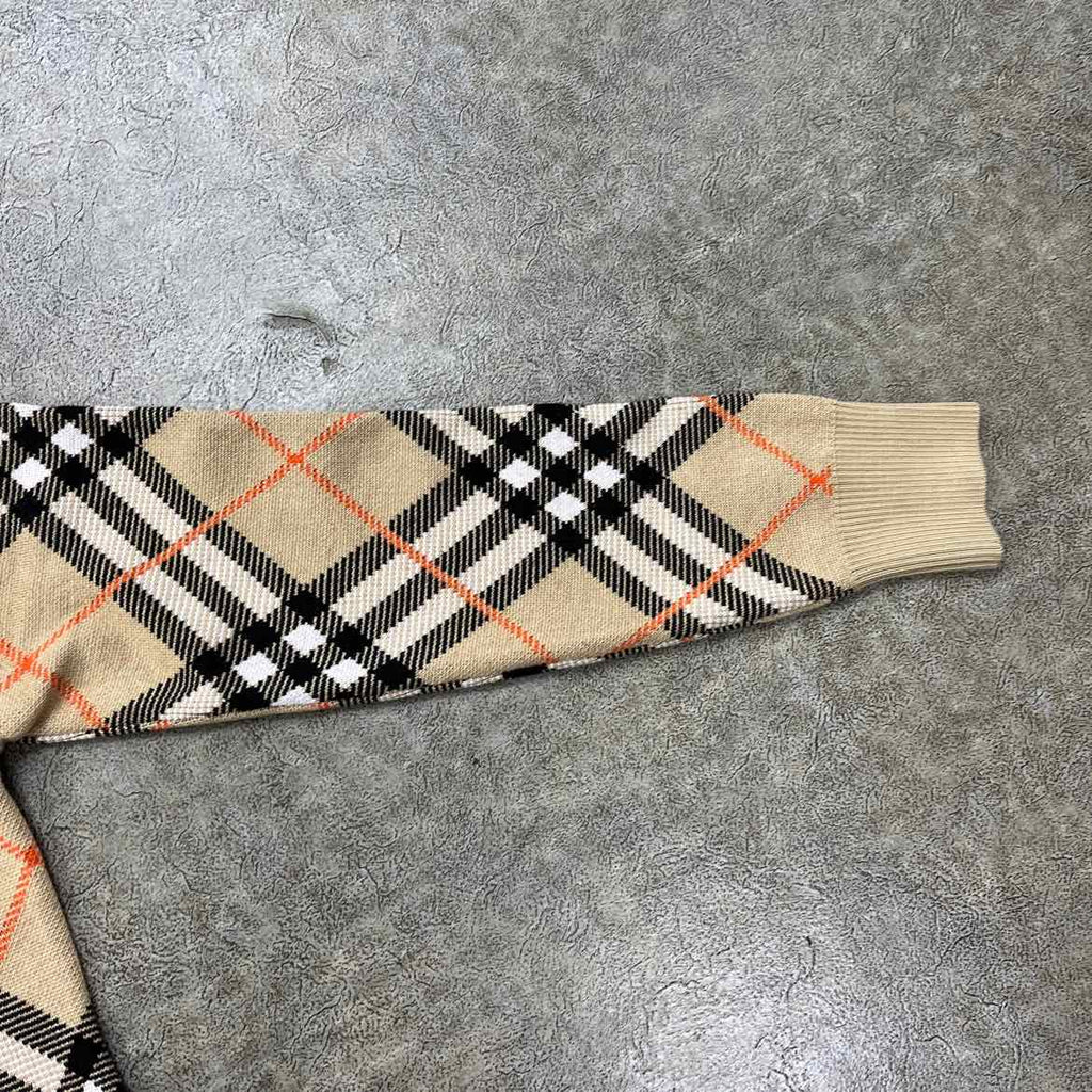 Burberry Cardigan "WOOL MOHAIR BLEND" Sand New Size S