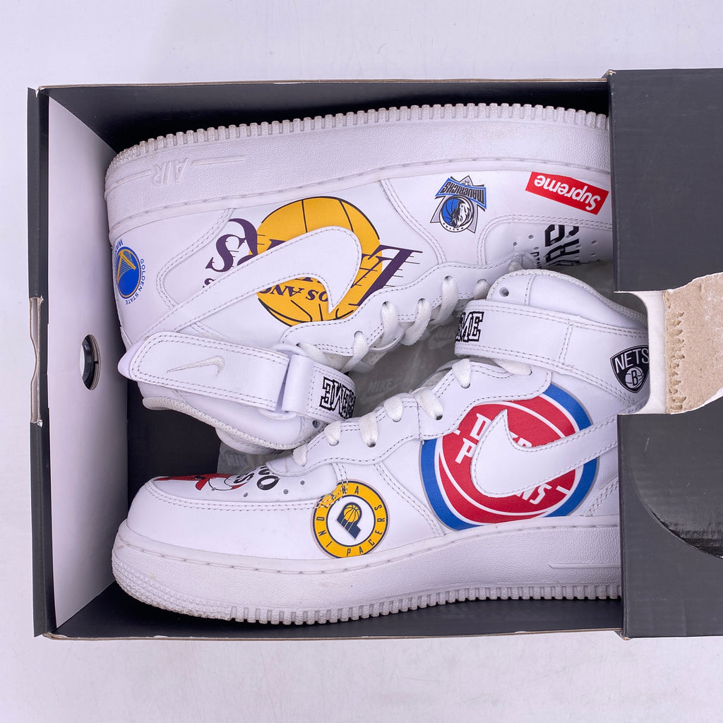 Nike Air Force 1 Mid "Supreme Nba White" 2018 Used Size 9