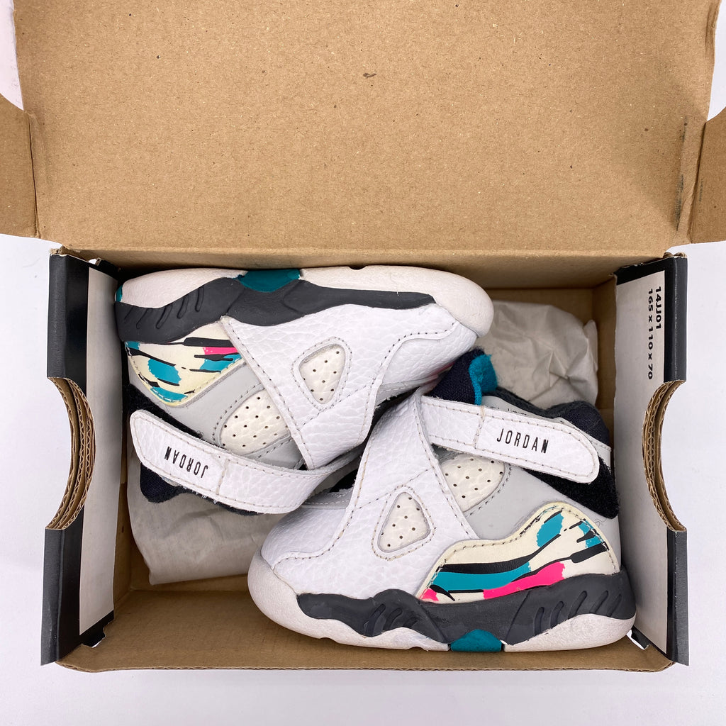 Air Jordan (TD) 8 Retro "South Beach" 2018 New Size 2c