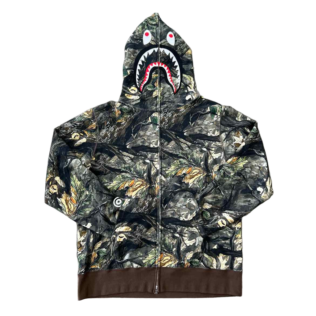 Bape Zip Up "TREE CAMO" Olive New Size XL