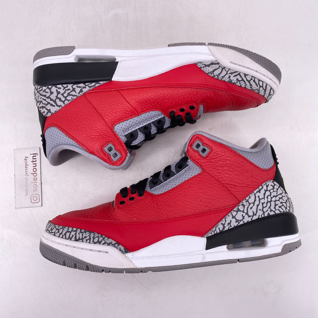 Air Jordan 3 Retro "Unite Fire Red" 2020 Used Size 7.5