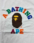 Bape T-Shirt "COLLEGE LOGO" White New Size XL